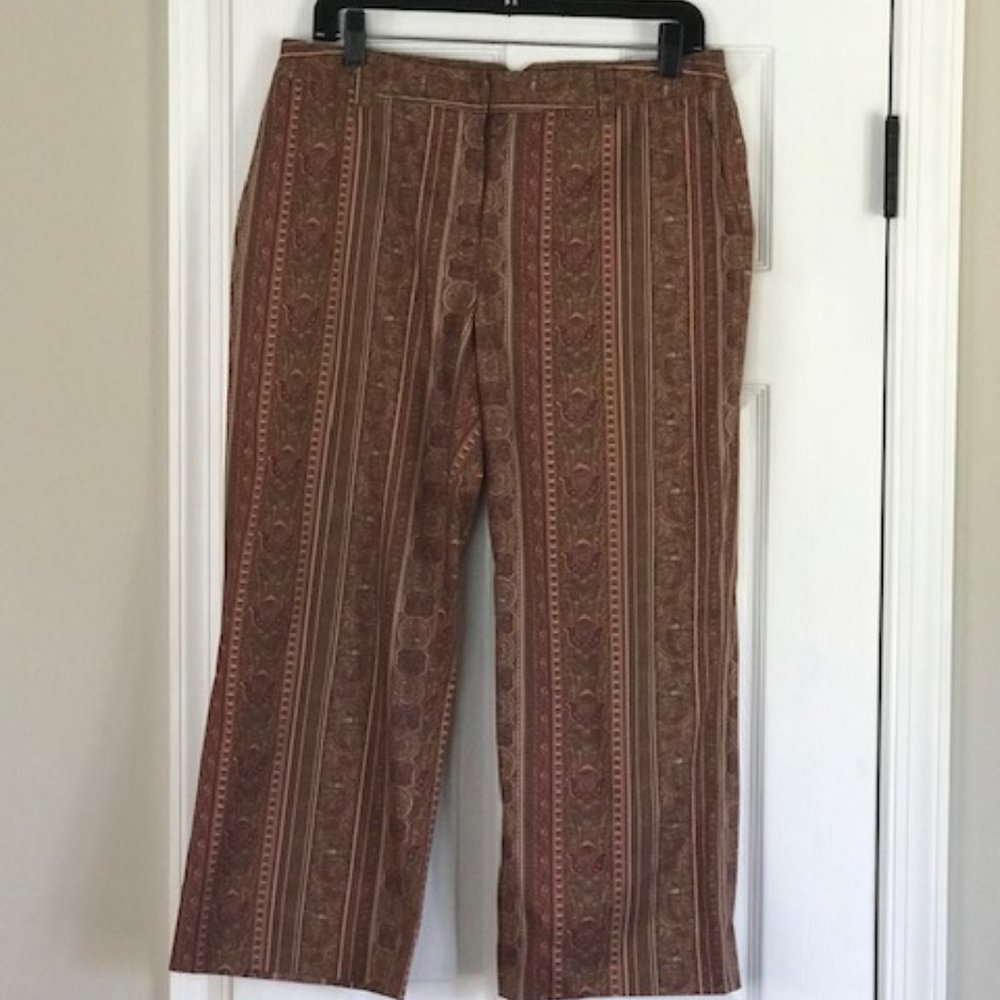 Context - Tapestry Designed Crop Pants - Size 10